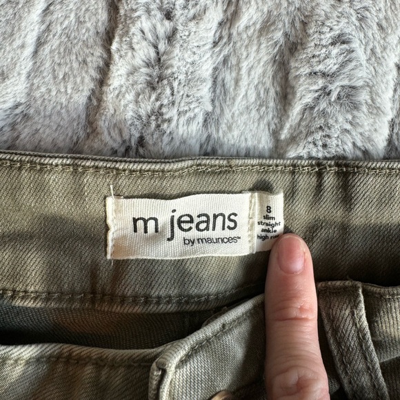 NWOT Green High Rise Slim Straight Ankle Jean - Picture 4 of 5